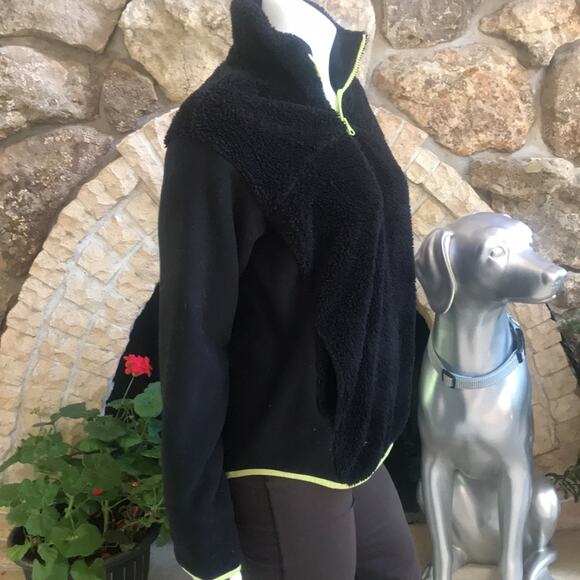 Zella Sherpa Half Zip Black Jacket with Pockets Women's Size Small - Picture 4 of 7